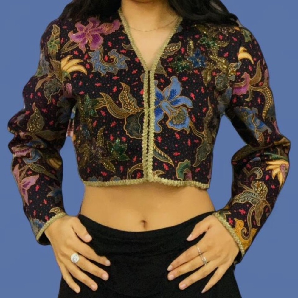 Claire Kirkconnell Beaded Cropped Jacket Size S/M